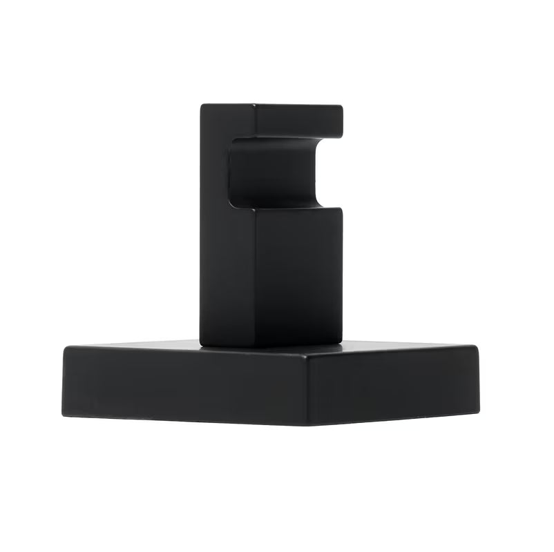 Stenski kupaonski kavelj SAT B-Way S u crnoj mat izvedbi od aluminija