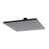 Kvadratna nadglavna prha SAT B-Way 20x20 cm v mat črni barvi s kovinsko izvedbo