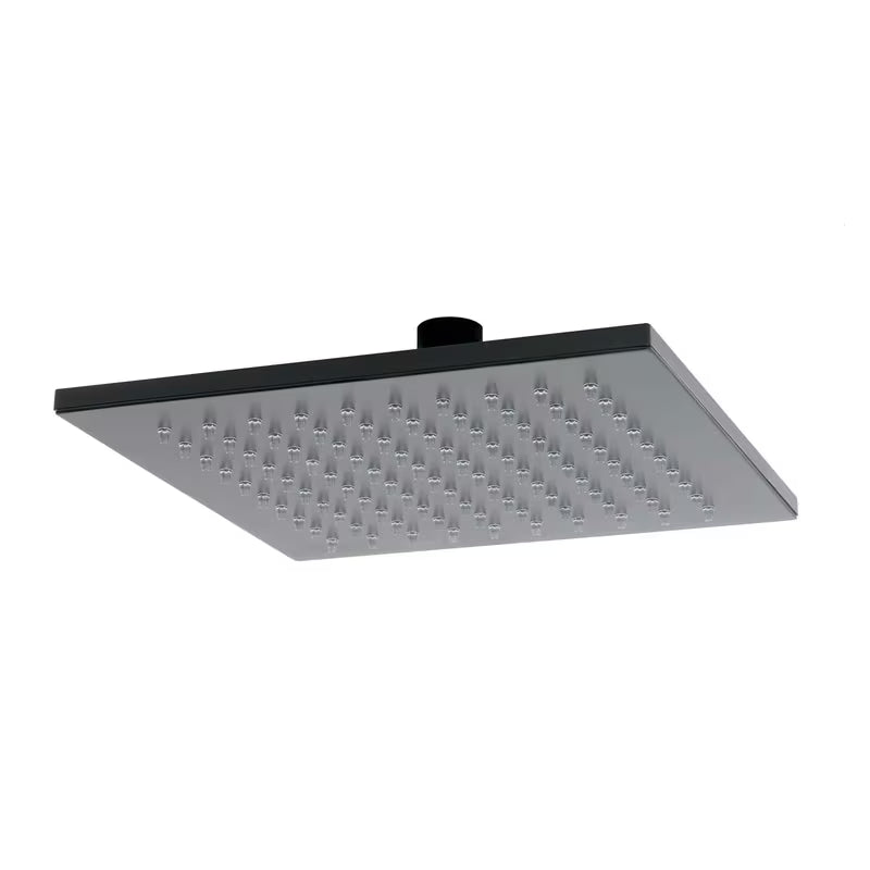 Kvadratna nadglavna prha SAT B-Way 20x20 cm v mat črni barvi s kovinsko izvedbo