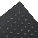 Kvadratna nadglavna prha SAT B-Way 20x20 cm v mat črni barvi s kovinsko izvedbo