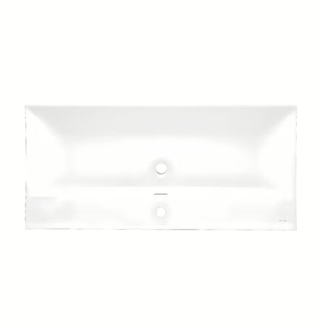 Za Kopalniško Pohištvo keramični umivalnik SAT B-Way v mat beli barvi, pravokotne oblike in s prelivom