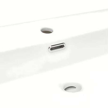Za Kopalniško Pohištvo keramični umivalnik SAT B-Way v mat beli barvi, pravokotne oblike in s prelivom