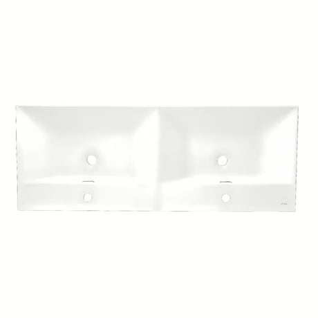 Za Kopalniško Pohištvo dvojni umivalnik SAT B-Way 121x46 cm v mat beli barvi z dvema odprtinama pro armaturo