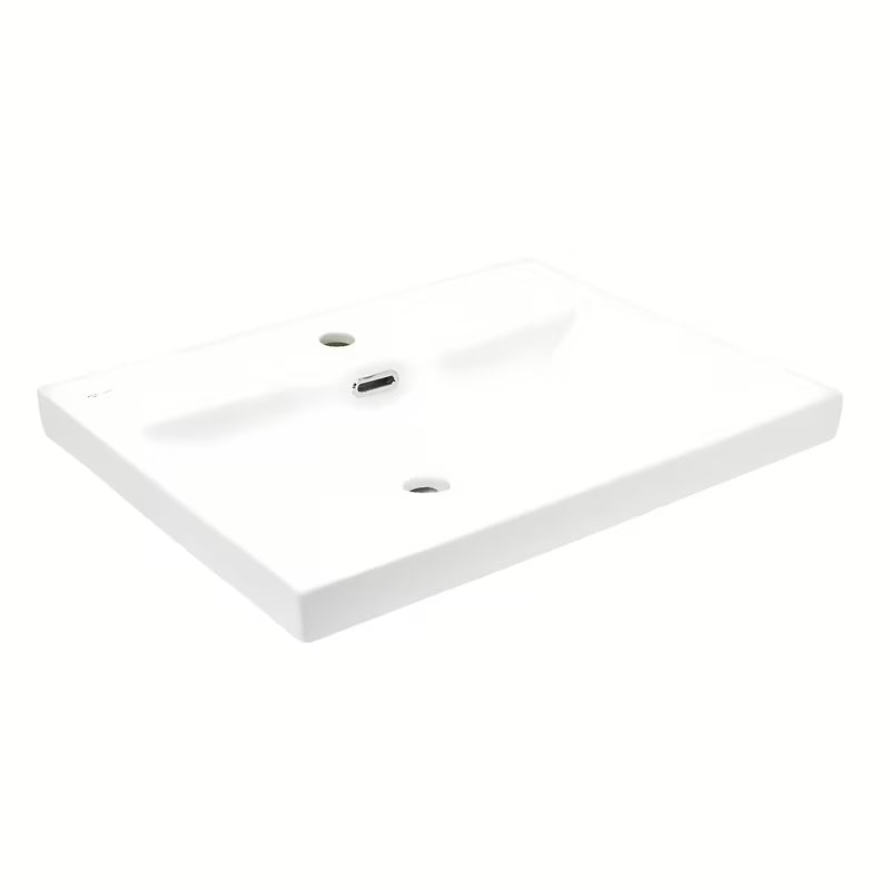 Za Kopalniško Pohištvo keramični umivalnik SAT B-Way 60,5x46,5 cm v mat beli barvi z odprtino pro za armaturo na sredini