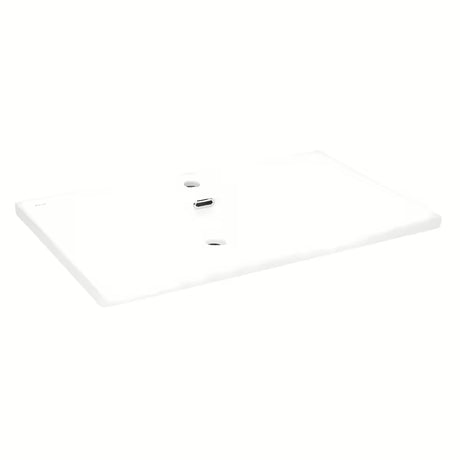 Za Kopalniško Pohištvo keramični umivalnik SAT B-Way 81x46 cm v beli mat barvi z odlagalno površino na desni.
