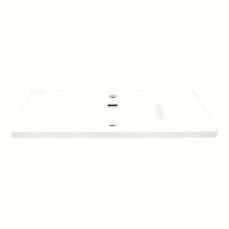 Za Kopalniško Pohištvo keramični umivalnik SAT B-Way 81x46 cm v beli mat barvi z odlagalno površino na desni.