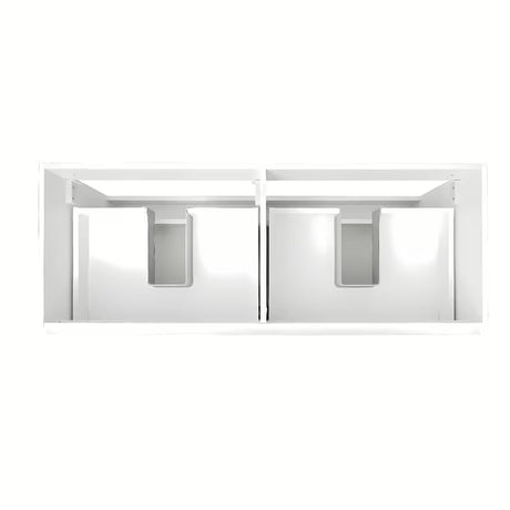 Viseča ormarić s umivaonicima SAT B-Way u sjajno bijeloj boji s pokrivno ploščo u dekoru hrasta