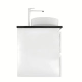 Viseča kopalniška omarica s umivaonicima SAT B-Way u sjajno bijeloj boji s pločom od umjetnog kamena