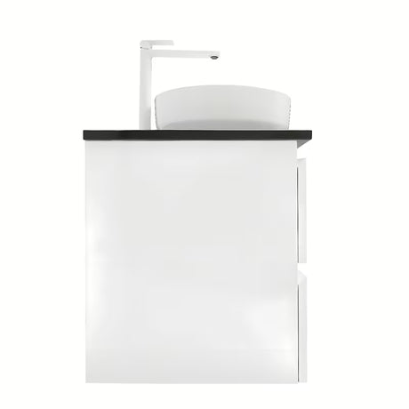 Viseča kopalniška omarica s umivaonicima SAT B-Way u sjajno bijeloj boji s pločom od umjetnog kamena