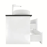 Viseča kopalniška omarica s umivaonicima SAT B-Way u sjajno bijeloj boji s pločom od umjetnog kamena