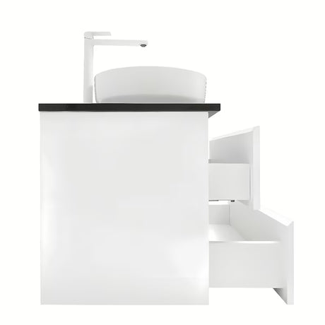 Viseča kopalniška omarica s umivaonicima SAT B-Way u sjajno bijeloj boji s pločom od umjetnog kamena