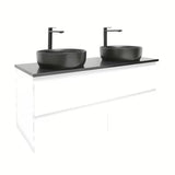 Viseča kopalniška omarica z umivalnikom SAT B-Way u bijelom sjaju 119x45x50 cm