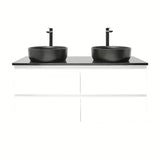 Viseča kopalniška omarica z umivalnikom SAT B-Way u bijelom sjaju 119x45x50 cm