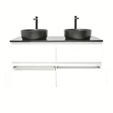 Viseča kopalniška omarica z umivalnikom SAT B-Way u bijelom sjaju 119x45x50 cm