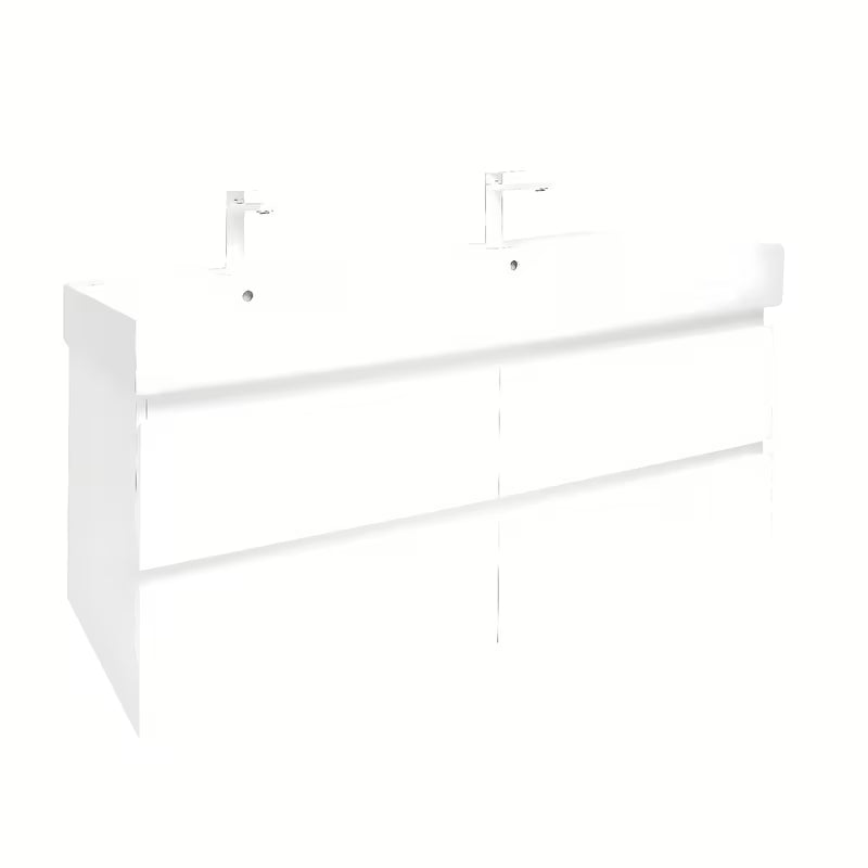 Viseča kopalniška omarica z umivalnikom SAT B-Way u bijeloj sjajnoj boji