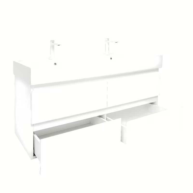 Viseča kopalniška omarica z umivalnikom SAT B-Way u bijeloj sjajnoj boji