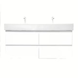 Viseča kopalniška omarica z umivalnikom SAT B-Way u bijeloj sjajnoj boji