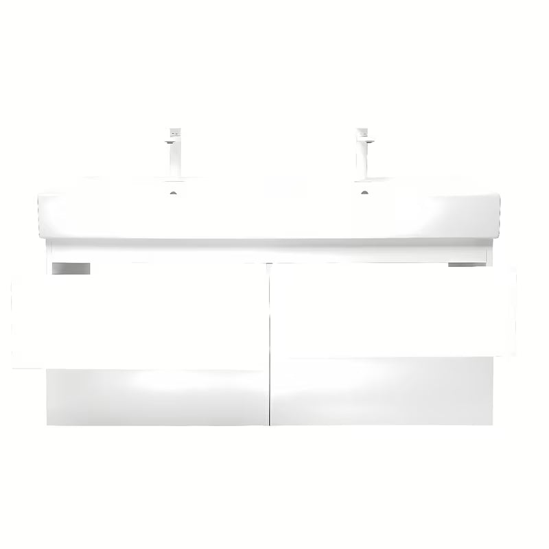 Viseča kopalniška omarica z umivalnikom SAT B-Way u bijeloj sjajnoj boji