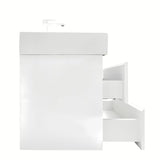 Viseča kopalniška omarica z umivalnikom SAT B-Way u bijeloj sjajnoj boji