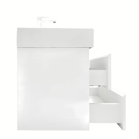 Viseča kopalniška omarica z umivalnikom SAT B-Way u bijeloj sjajnoj boji