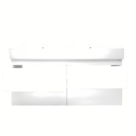 Viseča kopalniška omarica z dvojnim umivalnikom SAT B-Way u bijeloj boji s četiri ladice