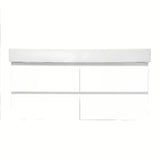 Viseča kopalniška omarica z dvojnim umivalnikom SAT B-Way u bijeloj boji s četiri ladice