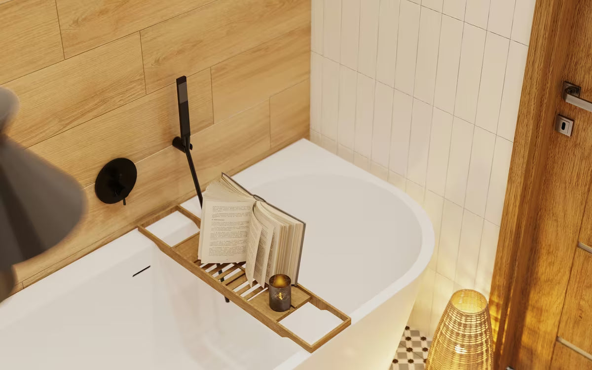 Komplet za Kad SAT B-Way u mat crnoj boji s ručnim tušem, zidnim držačem i crijevom 1,5 m.