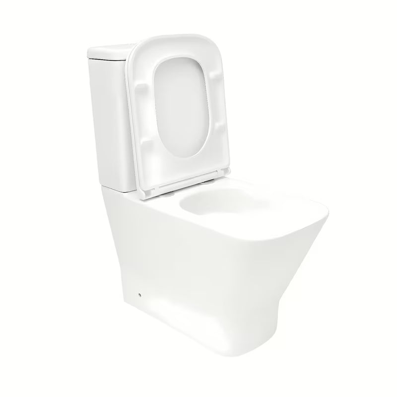 Bijeli WC monoblok SAT B-Way s vrtložnim ispiranjem, vodokotlićem i sjedalom sa mehko Zapiranje Soft Close