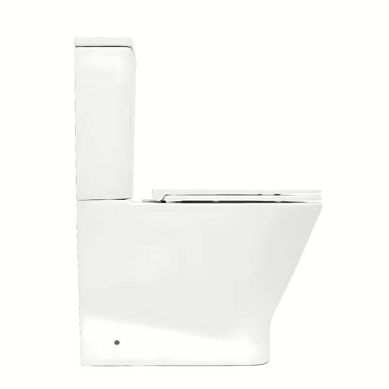 Bijeli WC monoblok SAT B-Way s vrtložnim ispiranjem, vodokotlićem i sjedalom sa mehko Zapiranje Soft Close