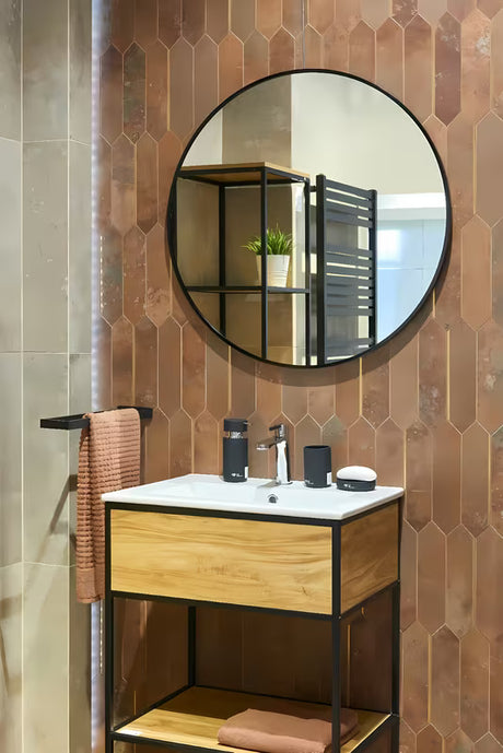 Okrugli ogledalo SAT B-Way promjera 60 cm u crnoj boji