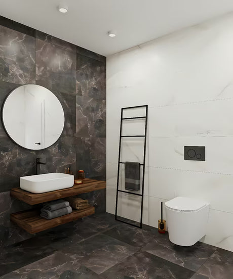 Okrugli ogledalo SAT B-Way promjera 60 cm u crnoj boji