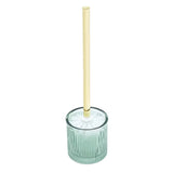 Samostoječi  WC ščetka SAT Boho v zeleni izvedbi z zlatim elementom