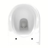 Viseča WC Školjka SAT Brevis v beli barvi s skritim pritrjevanjem in sedežem mehko Zapiranje Soft Close.