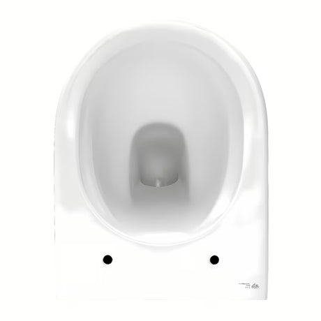 Viseča WC Školjka SAT Brevis v beli barvi s skritim pritrjevanjem in sedežem mehko Zapiranje Soft Close.