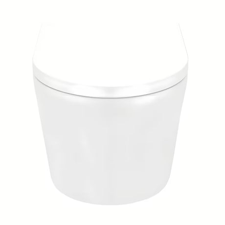 Viseča WC Školjka SAT Brevis v beli barvi s wc desko mehko Zapiranje Soft Close in skritim pritrjevanjem.