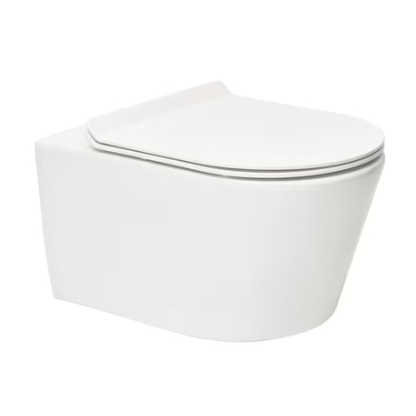 Beli viseča WC školjka SAT Brevis s skritim pritrjevanjem in sedežem z mehko Zapiranje Soft Close