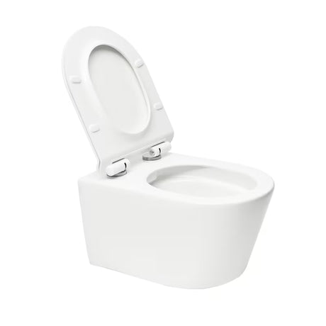 Beli viseča WC školjka SAT Brevis s skritim pritrjevanjem in sedežem z mehko Zapiranje Soft Close