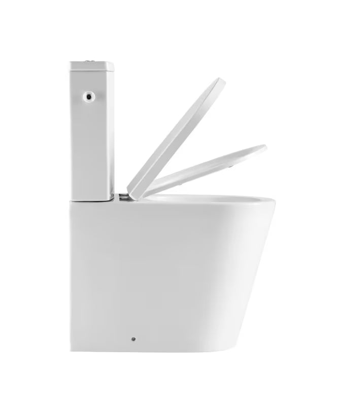 Beli samostoječi  WC monoblok SAT Brevis z kotličkom, desko mehko Zapiranje Soft Close in vario odtokom