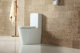 Beli samostoječi  WC monoblok SAT Brevis z kotličkom, desko mehko Zapiranje Soft Close in vario odtokom