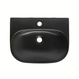SAT Brevis viseče keramični umivalnik 50 x 38,5 cm v mat črni barvi