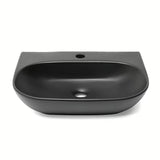 SAT Brevis viseče keramični umivalnik 50 x 38,5 cm v mat črni barvi