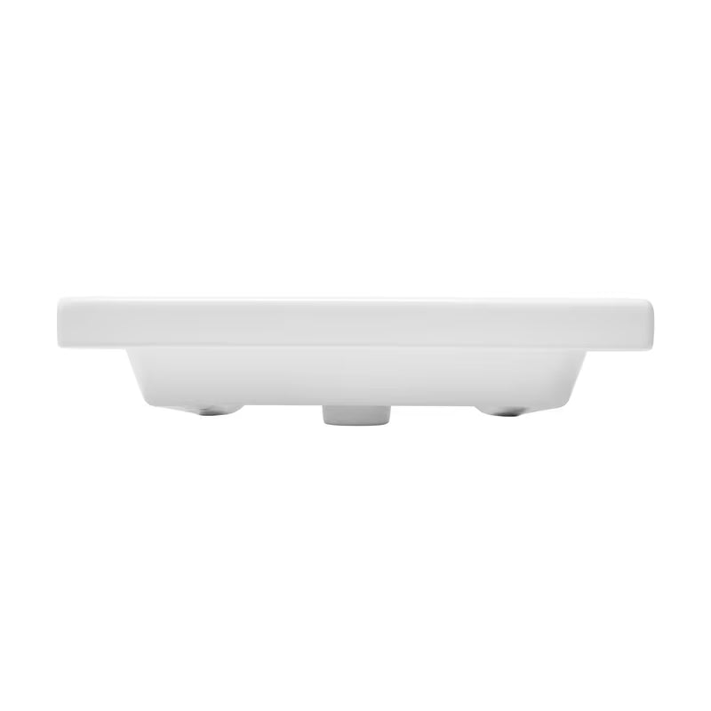 Bel viseče keramični umivalnik SAT Brevis 60x45 cm s prelivom in odprtino pro armaturo