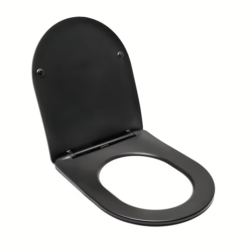 Črn WC deska SAT Brevis z mehko Zapiranje Soft Close in enostavnim snemanjem pro za čiščenje