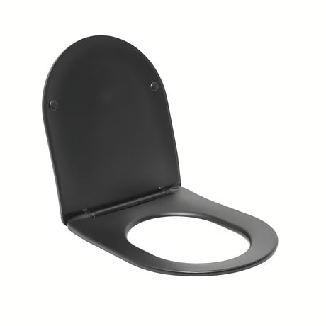 Črn WC deska SAT Brevis z mehko Zapiranje Soft Close in EasyLock pro za enostavno snemanje