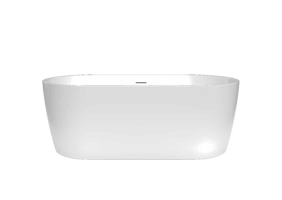 Samostoječi  akrilna kad SAT Brevis 160x80 cm v beli izvedbi, primerna do stene tudi za postavitev v prostor.