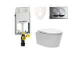 Viseči WC set SAT Brevis s podometnim modulom Geberit in tipko za splakovanje