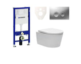 Viseči WC set SAT Brevis s podometnim splakovalnikom Geberit Duofix in sedežem z mehko Zapiranje Soft Close