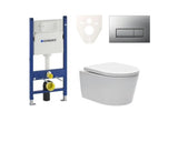 Viseči WC set SAT Brevis s podometnim modulom Geberit Delta in splakovalno tipko
