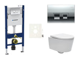Viseči WC set SAT Brevis z modulom Geberit Duofix, tipko za splakovanje Delta in sedežem mehko Zapiranje Soft Close
