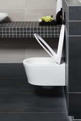 Viseči WC set SAT Brevis s podometnim splakovalnikom, splakovalno tipko in sedežem z mehko Zapiranje Soft Close